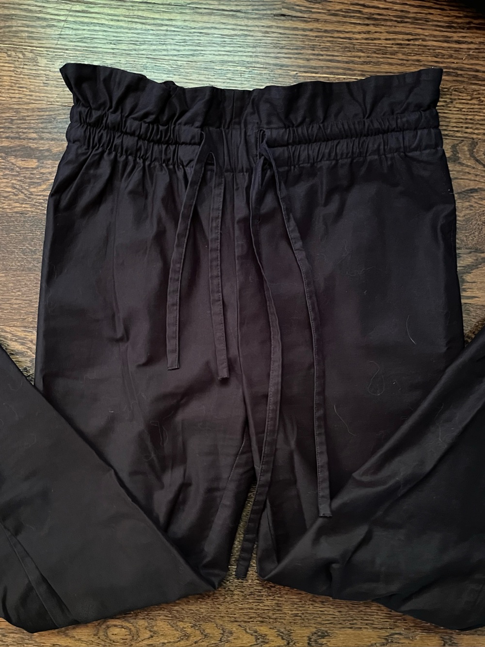 Wide Leg Pull On Pants - Black